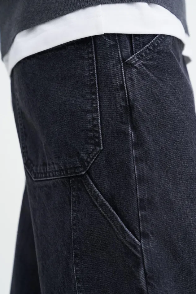 Men Baggy Jeans Charcoal Black Filippa K Jeans