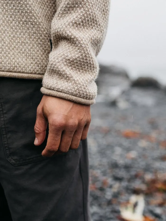 Men Barents Jumper Oatmeal Finisterre Knitwear