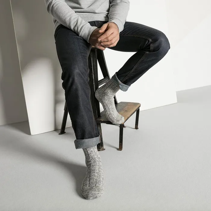 Men Birkenstock Socks Cotton Twist Gray