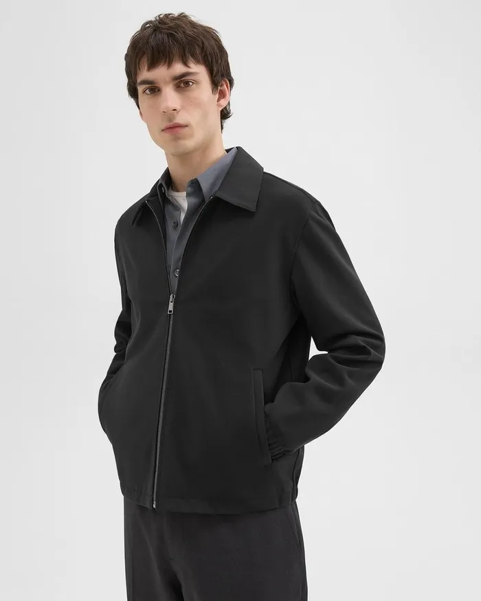 Men Blazers Jackets Theory Brody Jacket In Precision Ponte Black