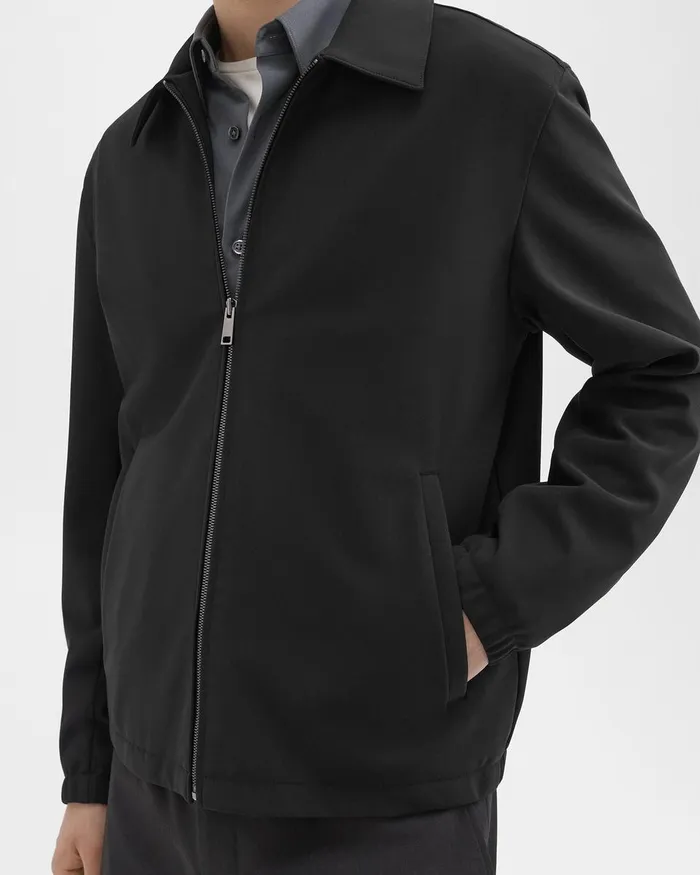Men Blazers Jackets Theory Brody Jacket In Precision Ponte Black
