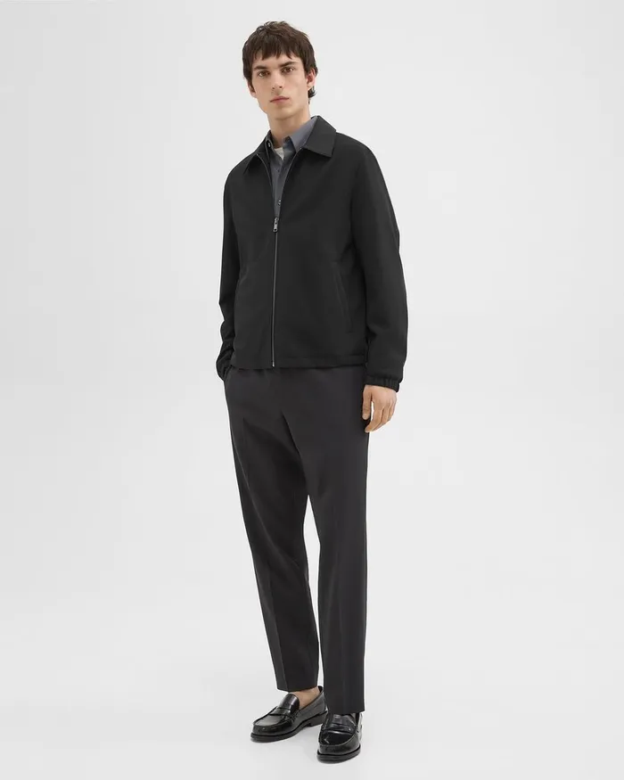 Men Blazers Jackets Theory Brody Jacket In Precision Ponte Black