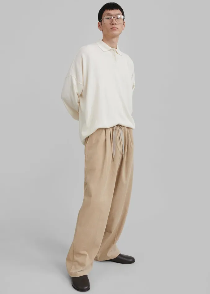 Men Brixton Corduroy Joggers 8211 Beige The Frankie Shop Bottoms