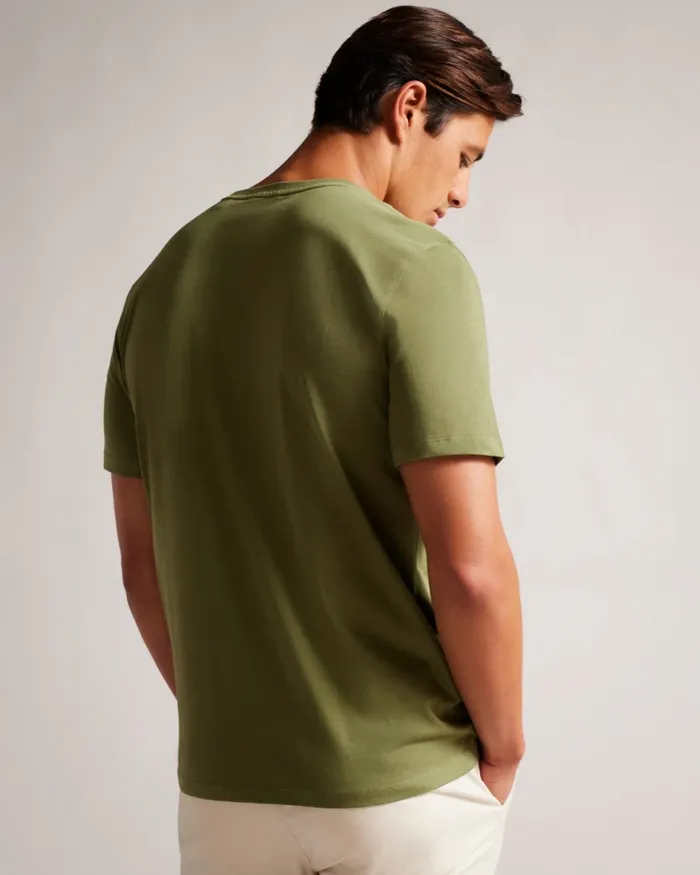 Men BRONI 8211 Short Sleeve Branded TShirt Khaki Ted Baker Tops Men BRONI 8211 Short Sleeve Branded TShirt Khaki Ted Baker Tops