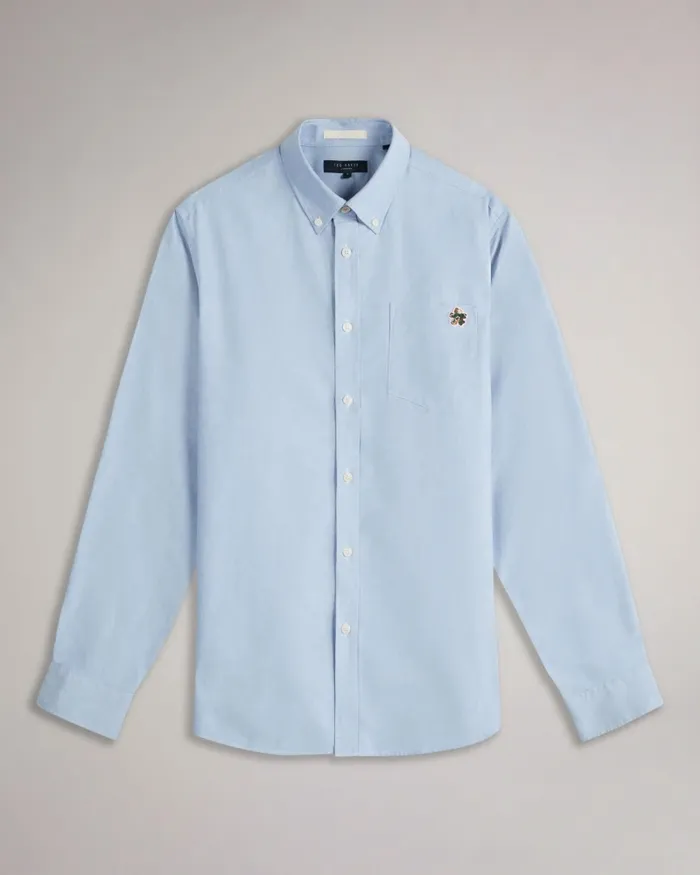 Men CAPLET 8211 Long Sleeve Oxford Shirt Blue Ted Baker Shirts Men CAPLET 8211 Long Sleeve Oxford Shirt Blue Ted Baker Shirts