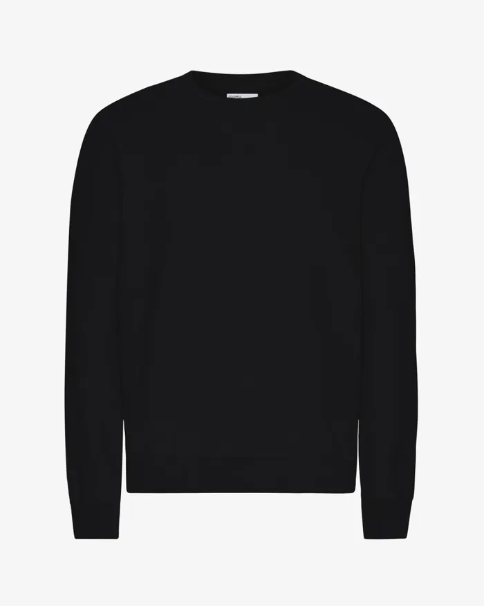 Men Classic Organic Crew Deep Black Colorful Standard Crewneck Sweatshirts