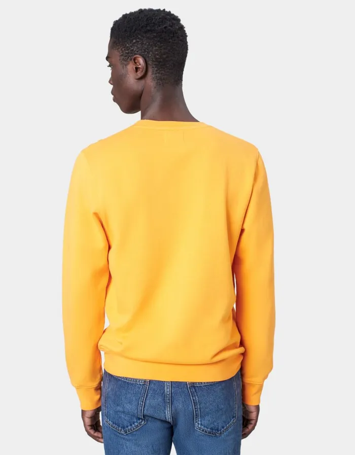 Men Classic Organic Crew Deep Black Colorful Standard Crewneck Sweatshirts