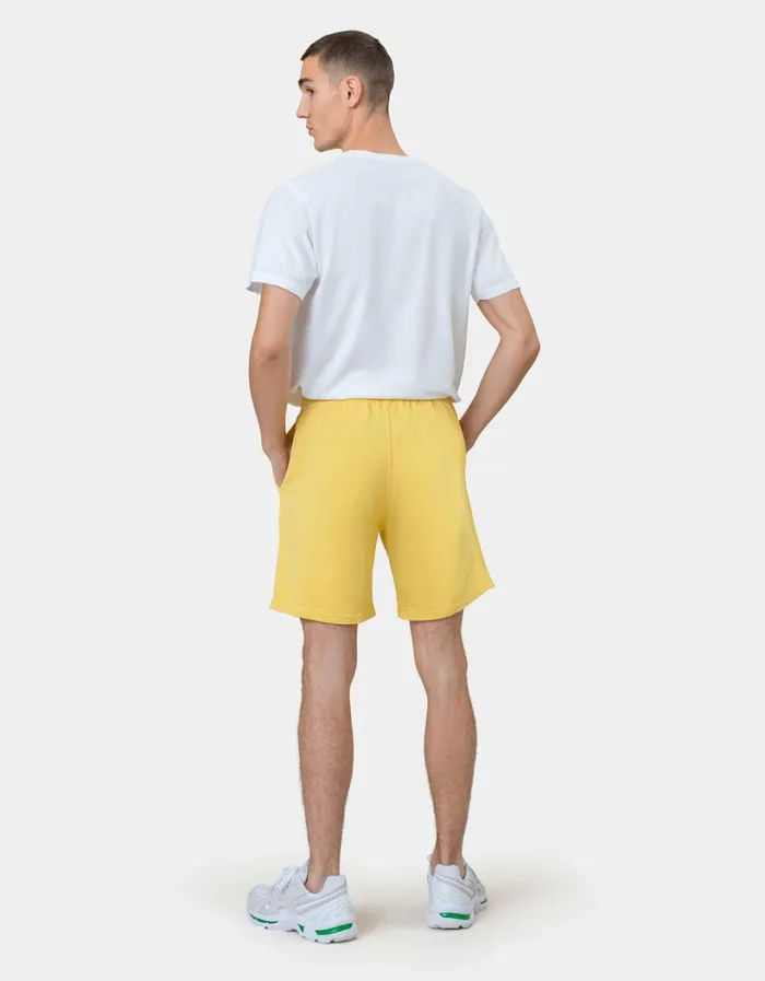 Men Classic Organic Sweatshorts Lemon Yellow Colorful Standard Shorts