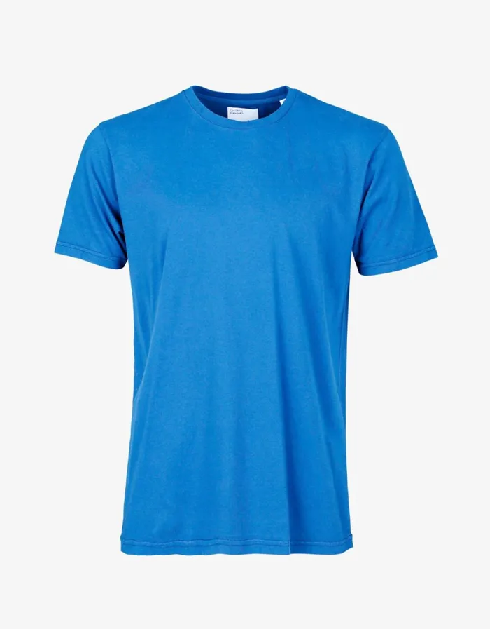 Men Classic Organic Tee Pacific Blue Colorful Standard TShirts
