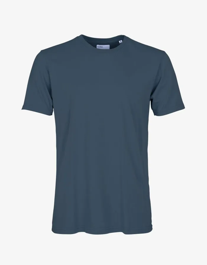 Men Classic Organic Tee Petrol Blue Colorful Standard TShirts