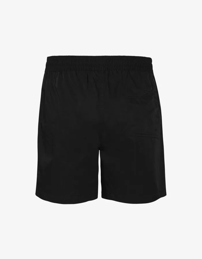 Men Classic Swim Shorts Deep Black Colorful Standard Shorts