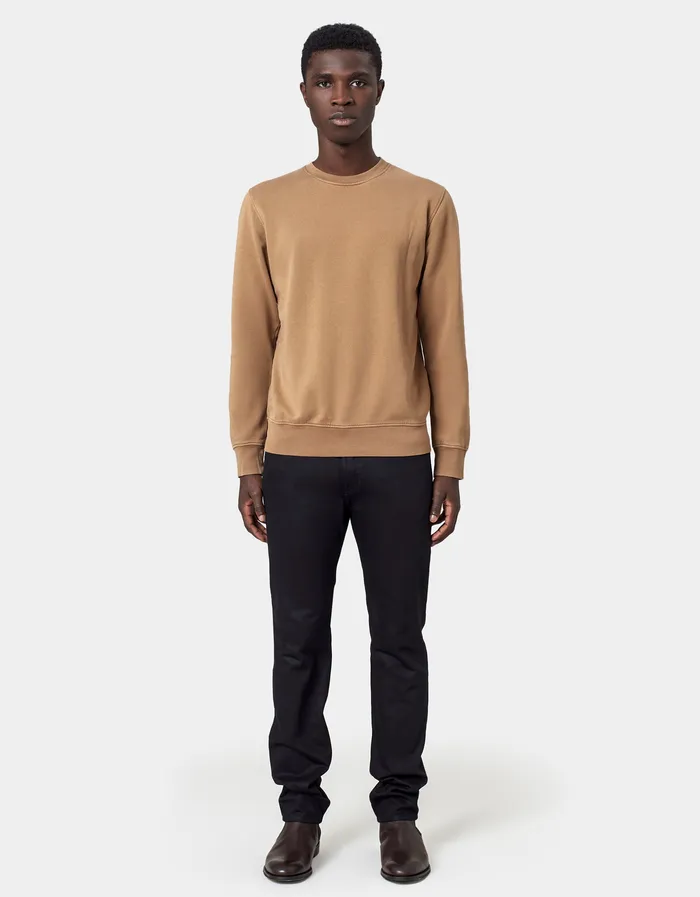 Men Colorfulstandard Classic Organic Crew 8211 Red Tangerine Crewneck Sweatshirts