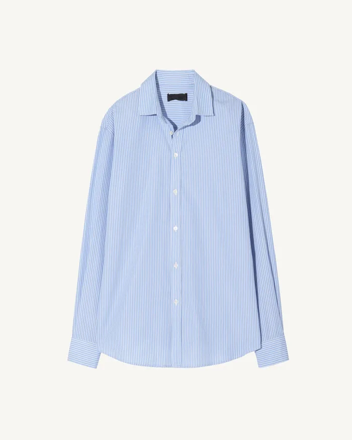 Men CRISTOBAL SHIRT BlueWhite Stripe Shirts Nili Lotan