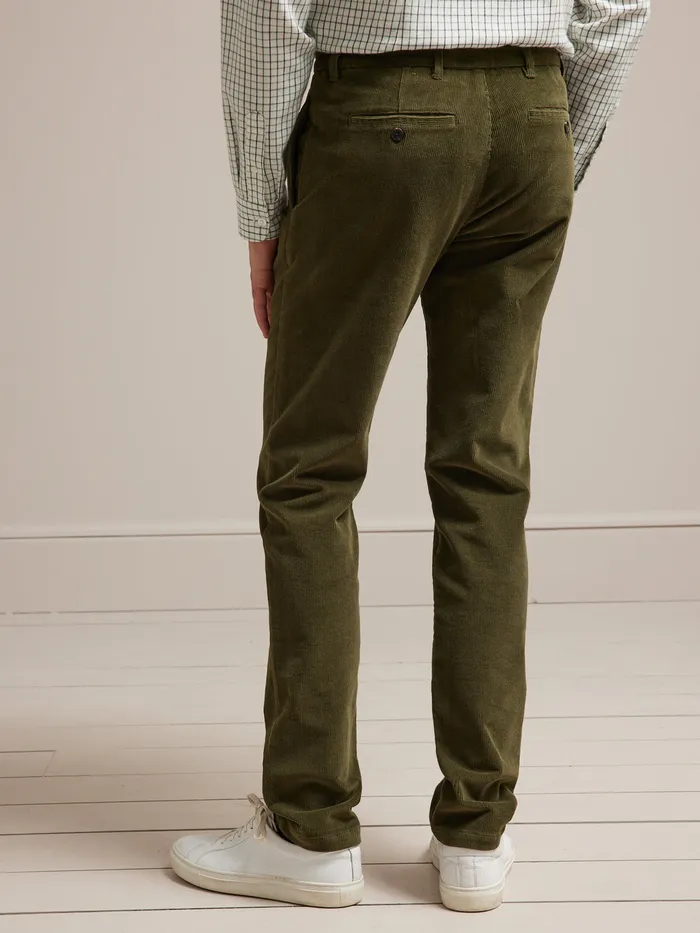 Men Cyrillus Clothing Regular Corduroy Chinos Marine
