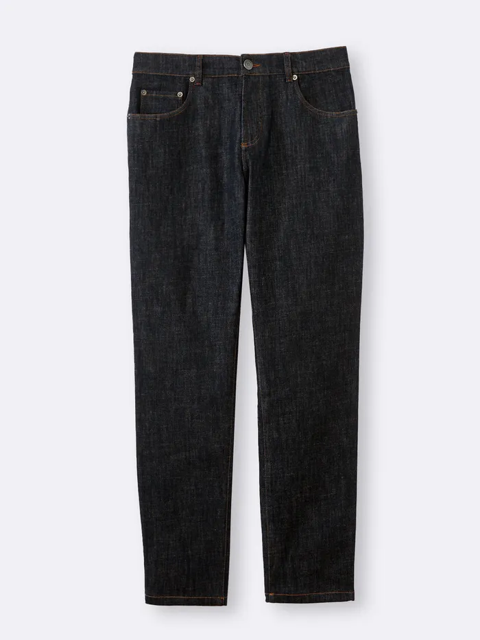 Men Cyrillus Clothing Regular Organic Cotton Jeans With An EcoFriendly Wash Noir Stone