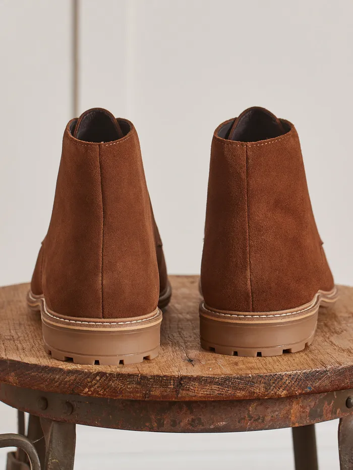 Men Cyrillus Shoes High LaceUp Derby Shoes Marron