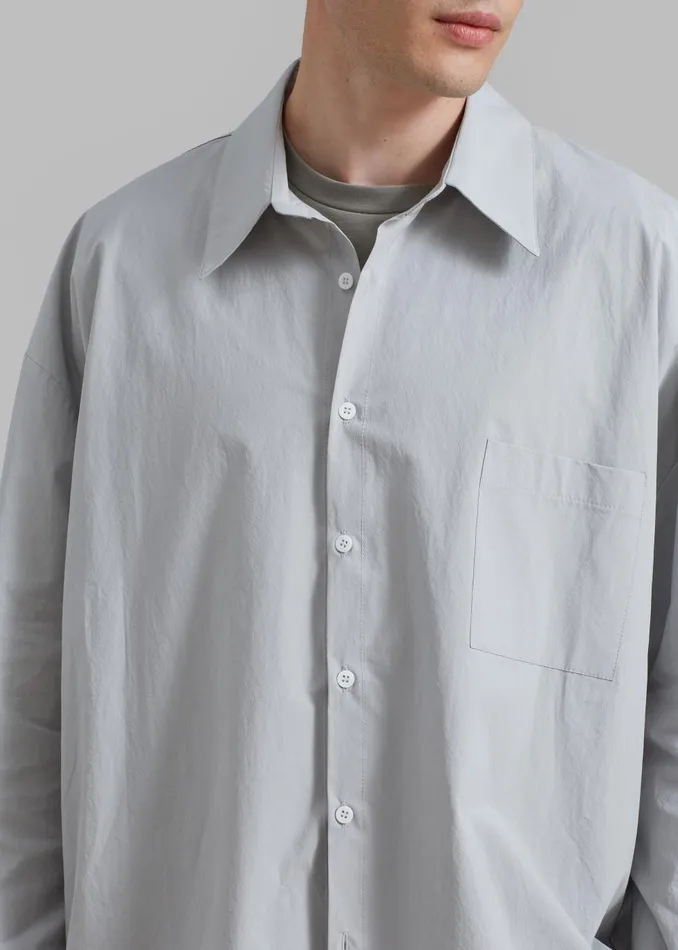Men Darren Oversized Shirt 8211 Grey The Frankie Shop Tops