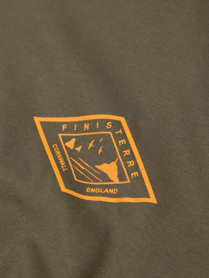 Men Diamond Logo TShirt Olive Finisterre TShirts