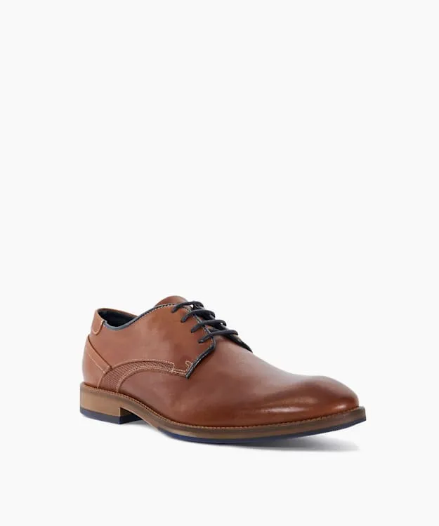 Men Dune London Brown Shoes Leather Gibson Brown