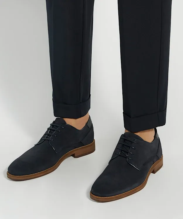 Men Dune London Casual Shoes LaceUp Gibson Blue