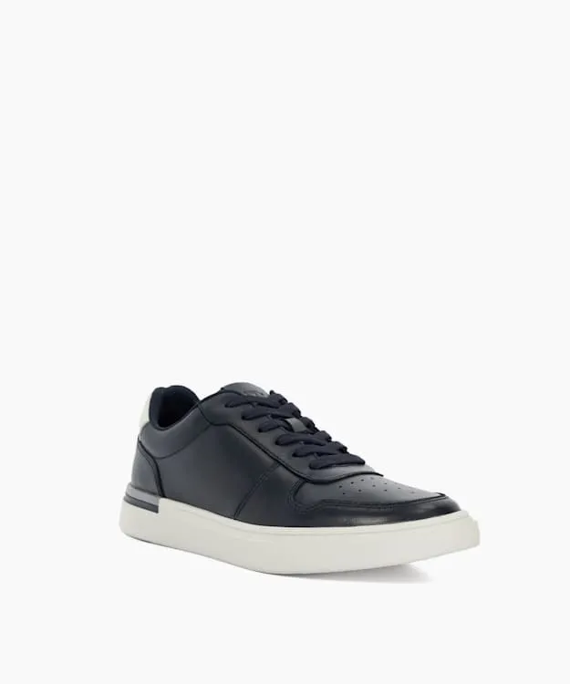 Men Dune London Trainers Lace Up Cupsole Trainers Blue