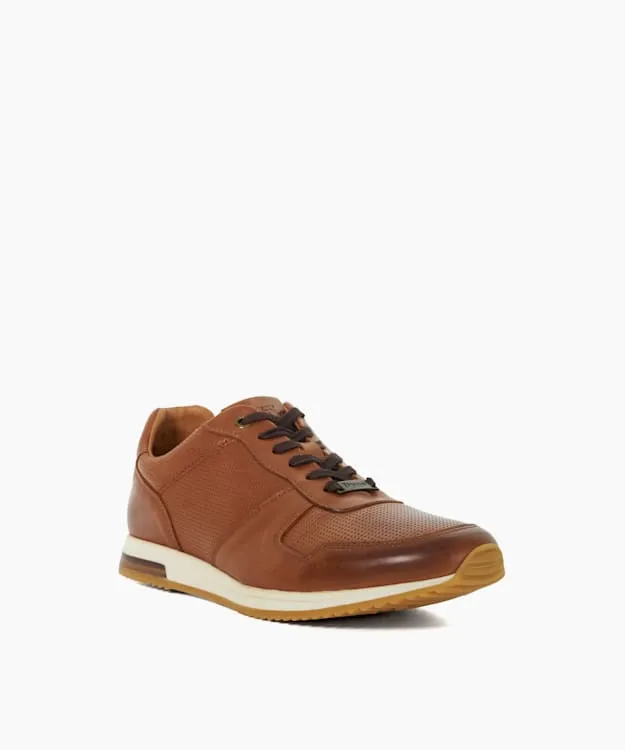 Men Dune London Trainers LaceUp Runner Trainers Brown