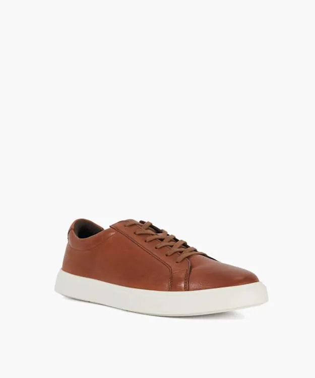 Men Dune London Trainers Suede Lace Up Shoes Brown