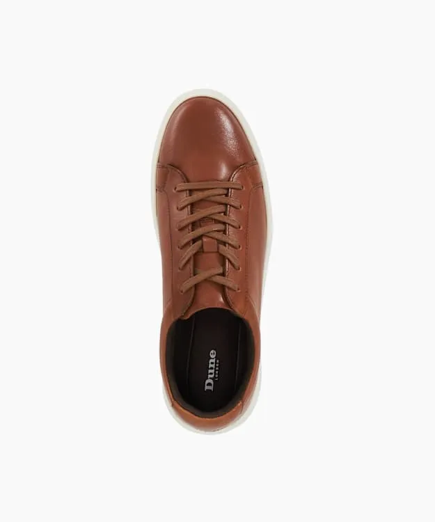 Men Dune London Trainers Suede Lace Up Shoes Brown