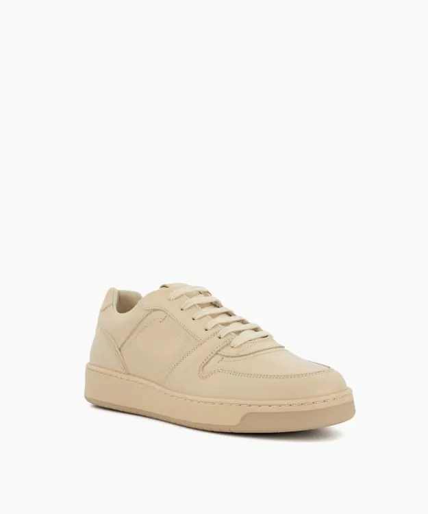 Men Dune London Trainers Sustainable Leather LaceUp Trainers Neutral