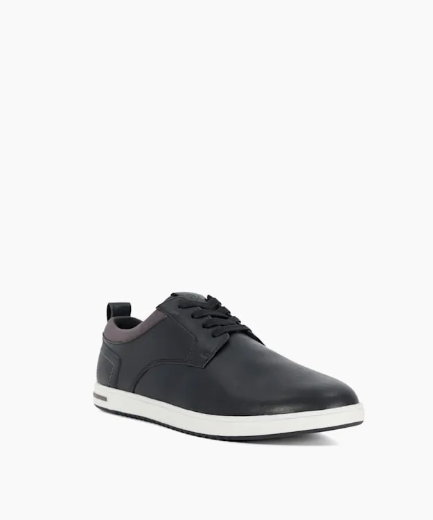 Men Dune London Wide Fit Shoes Wide Fit LaceUp Trainer Black