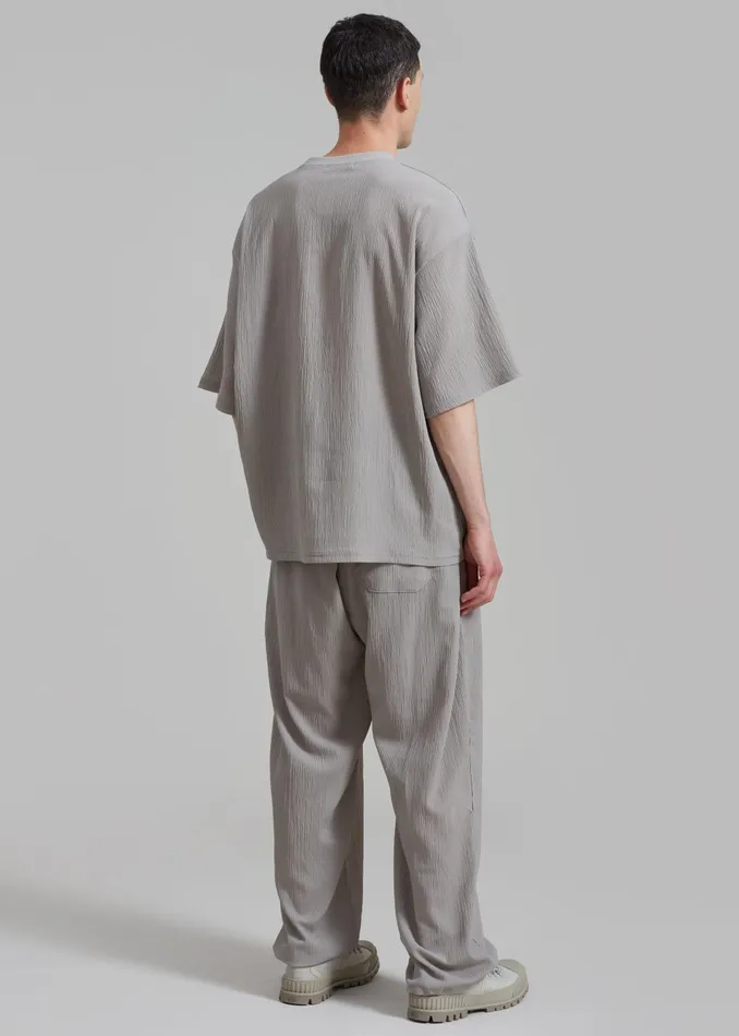 Men Eliott Crinkle Pants 8211 Grey The Frankie Shop Bottoms