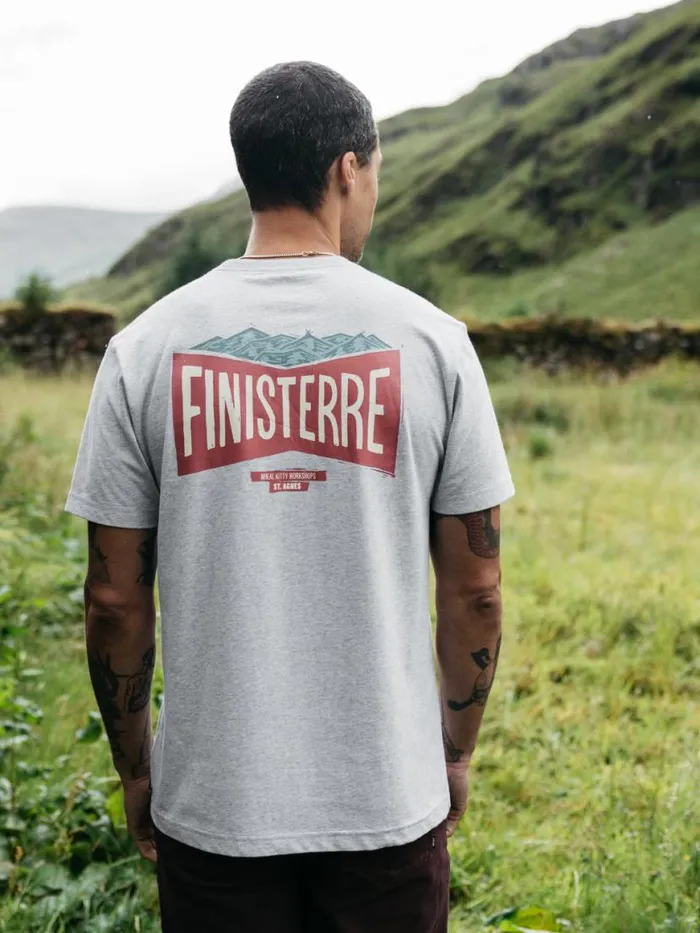Men Emblem TShirt Grey Marl Finisterre TShirts