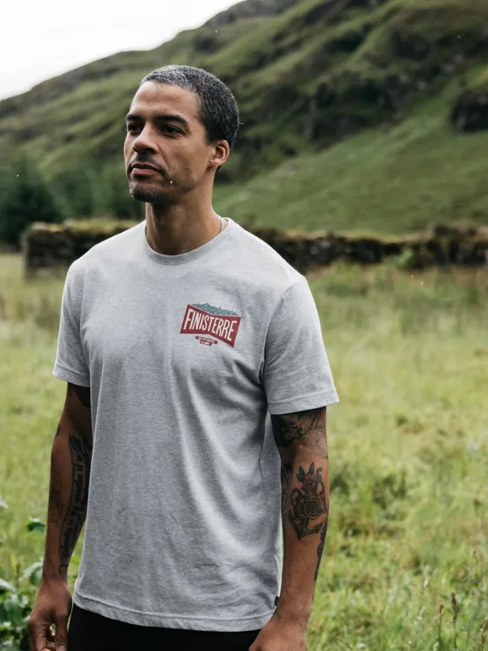 Men Emblem TShirt Grey Marl Finisterre TShirts