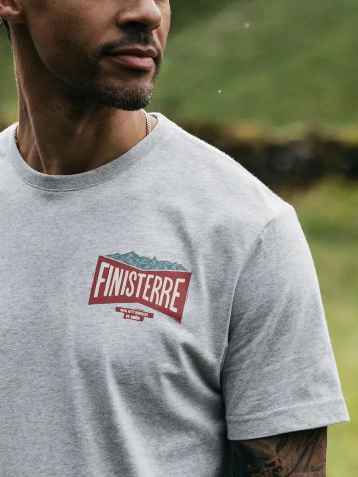 Men Emblem TShirt Grey Marl Finisterre TShirts