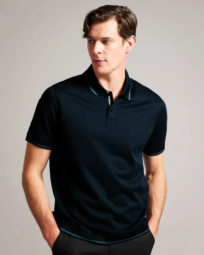 Men ERWEN 8211 Regular Fit Textured Polo Shirt Navy Ted Baker Polo Shirts Men ERWEN 8211 Regular Fit Textured Polo Shirt Navy Ted Baker Polo Shirts