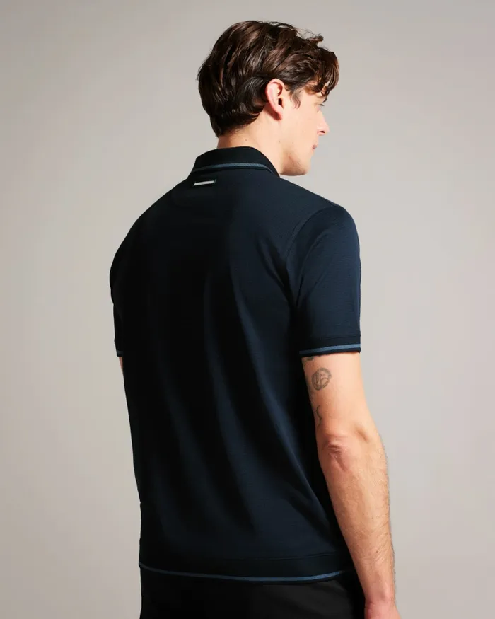 Men ERWEN 8211 Regular Fit Textured Polo Shirt Navy Ted Baker Polo Shirts Men ERWEN 8211 Regular Fit Textured Polo Shirt Navy Ted Baker Polo Shirts