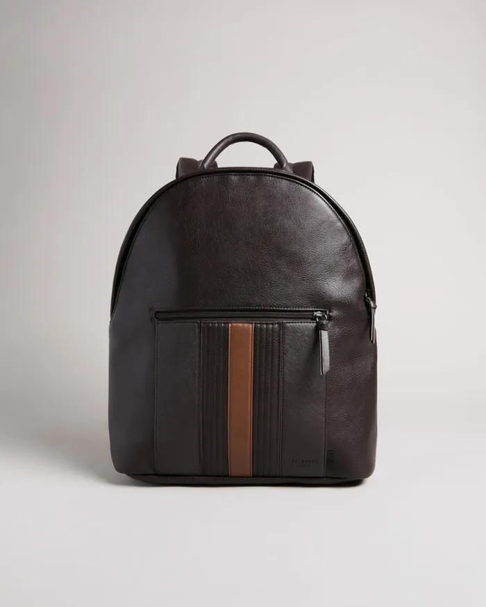 Men ESENTLE 8211 Striped PU Backpack Brownchocolate Ted Baker Backpacks Men ESENTLE 8211 Striped PU Backpack Brownchocolate Ted Baker Backpacks