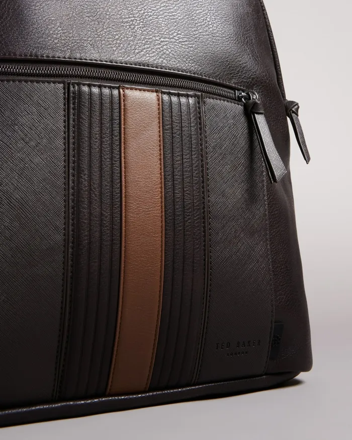 Men ESENTLE 8211 Striped PU Backpack Brownchocolate Ted Baker Backpacks Men ESENTLE 8211 Striped PU Backpack Brownchocolate Ted Baker Backpacks