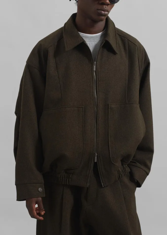 Men Felix Jacket 8211 Dark Olive The Frankie Shop Outerwear