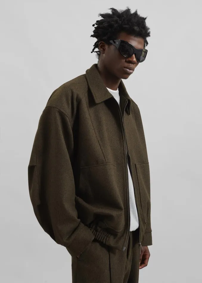 Men Felix Jacket 8211 Dark Olive The Frankie Shop Outerwear
