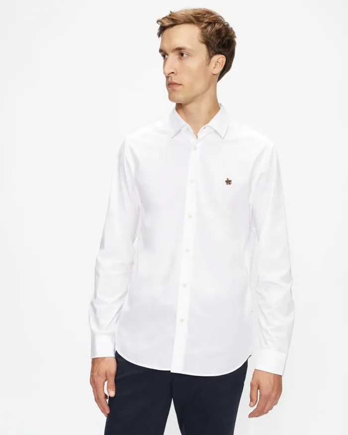 Men FONIK 8211 Poplin Shirt White Ted Baker Shirts