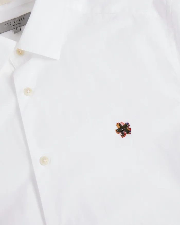 Men FONIK 8211 Poplin Shirt White Ted Baker Shirts