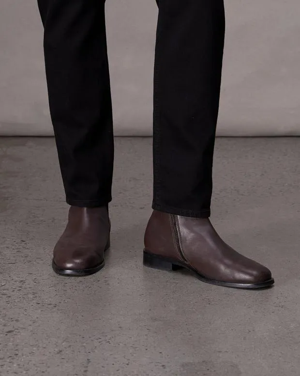 Men Footwear Rag and Bone Enzo Leather Boot Dark Espresso