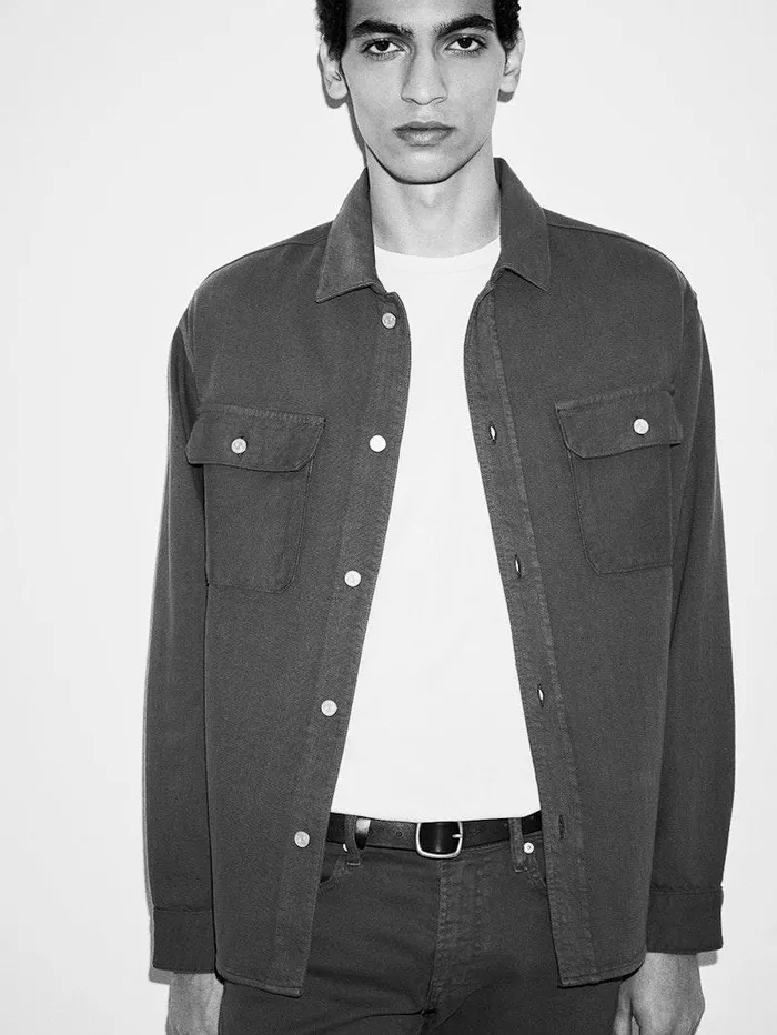 Men FRAME Jackets and Coats Textured Terry Overshirt Men FRAME Jackets and Coats Textured Terry Overshirt