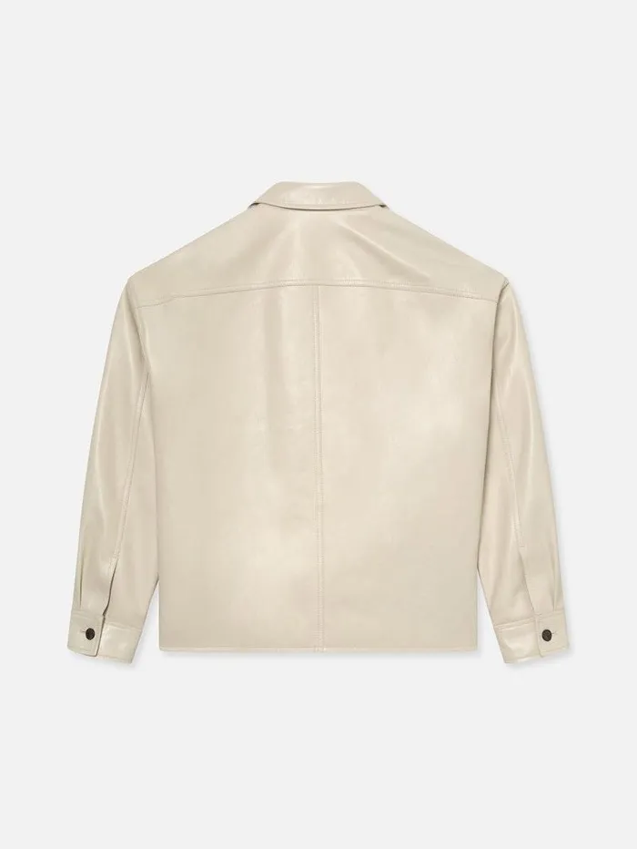 Men FRAME Leather and Suede Leather Trucker Jacket Men FRAME Leather and Suede Leather Trucker Jacket