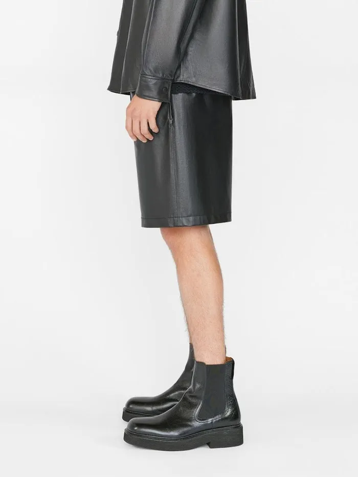 Men FRAME Pants and Shorts Leather Short