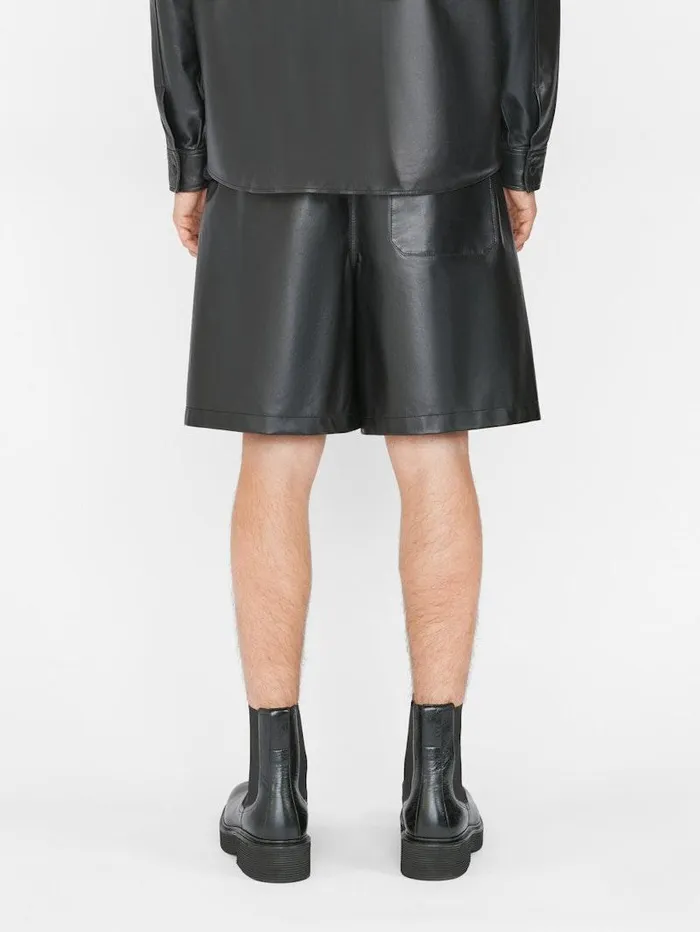 Men FRAME Pants and Shorts Leather Short