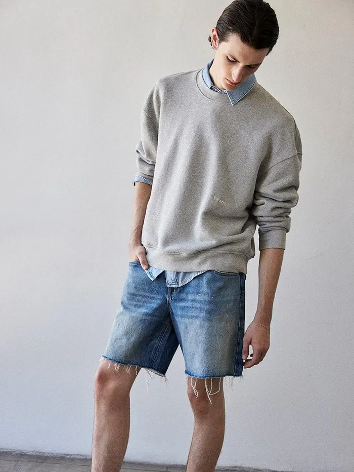 Men FRAME Pants and Shorts Vintage Denim Short Men FRAME Pants and Shorts Vintage Denim Short