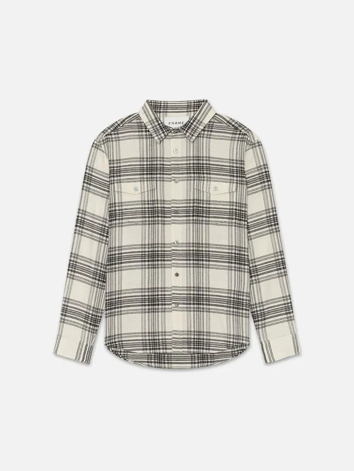Men FRAME Shirts Spring Plaid Shirt