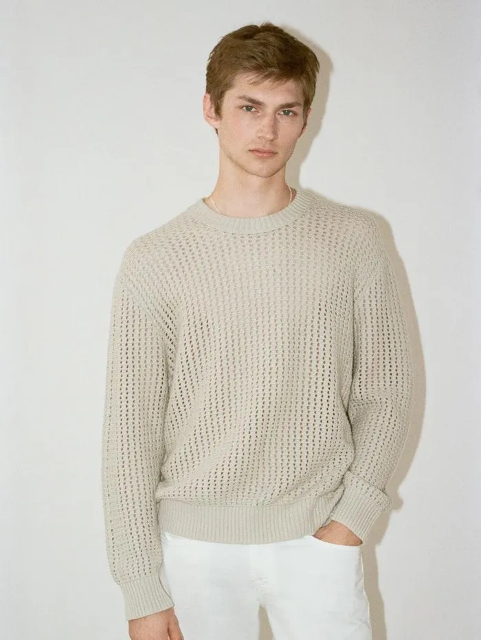 Men FRAME Sweaters and Hoodies Cotton Blend Crewneck Sweater